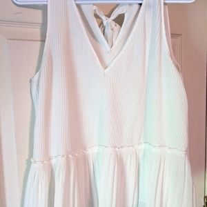 ZARA White Pleated Blouse